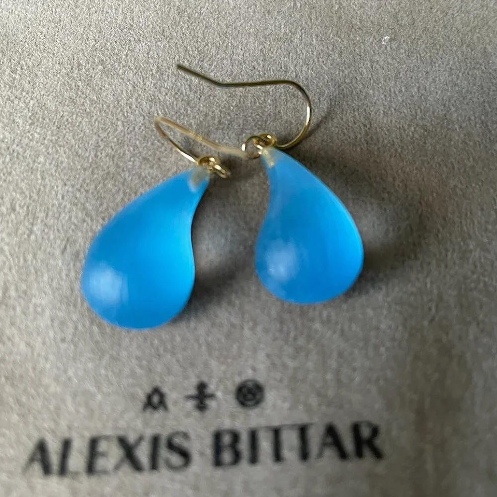 Alexis Bittar | Lucite Dewdrop Earring (Neon Blue)